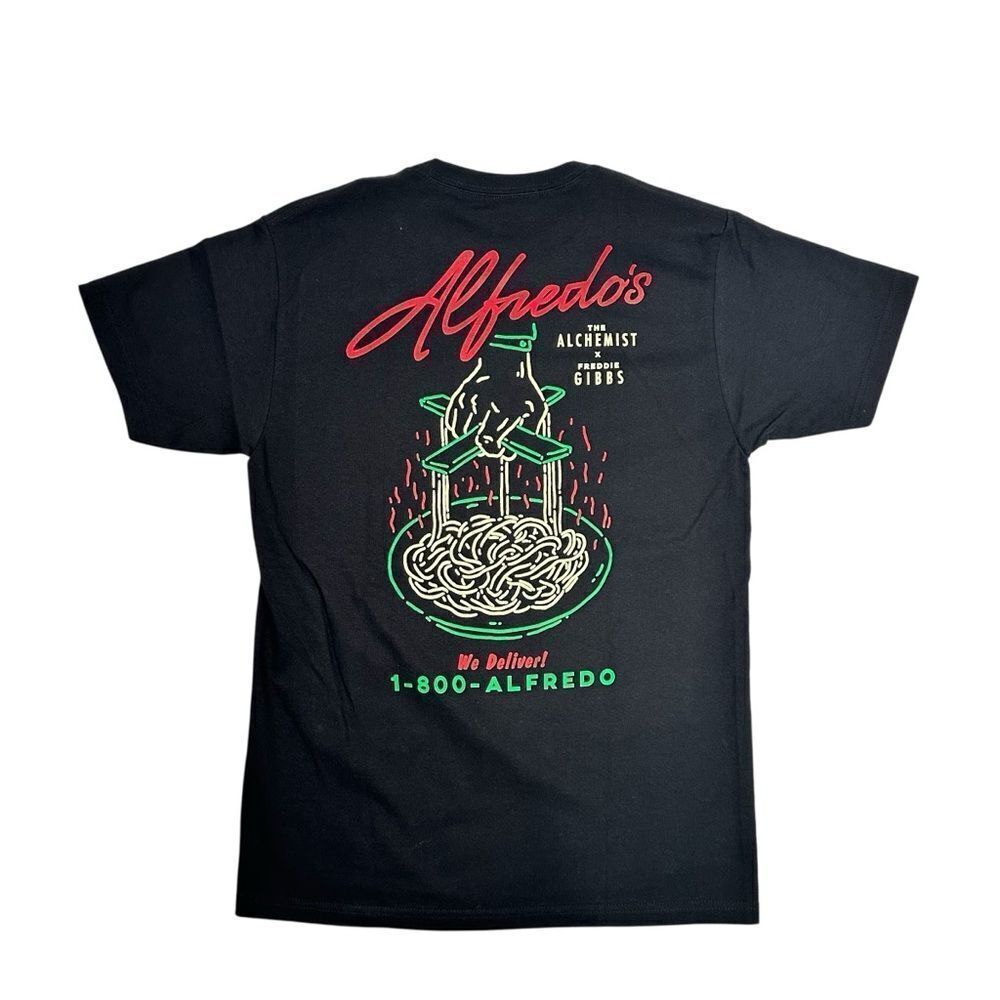 Freddie Gibbs x The Alchemist Alfredo Alfredos Restaurant Tee Size M ALC Hip-Hop